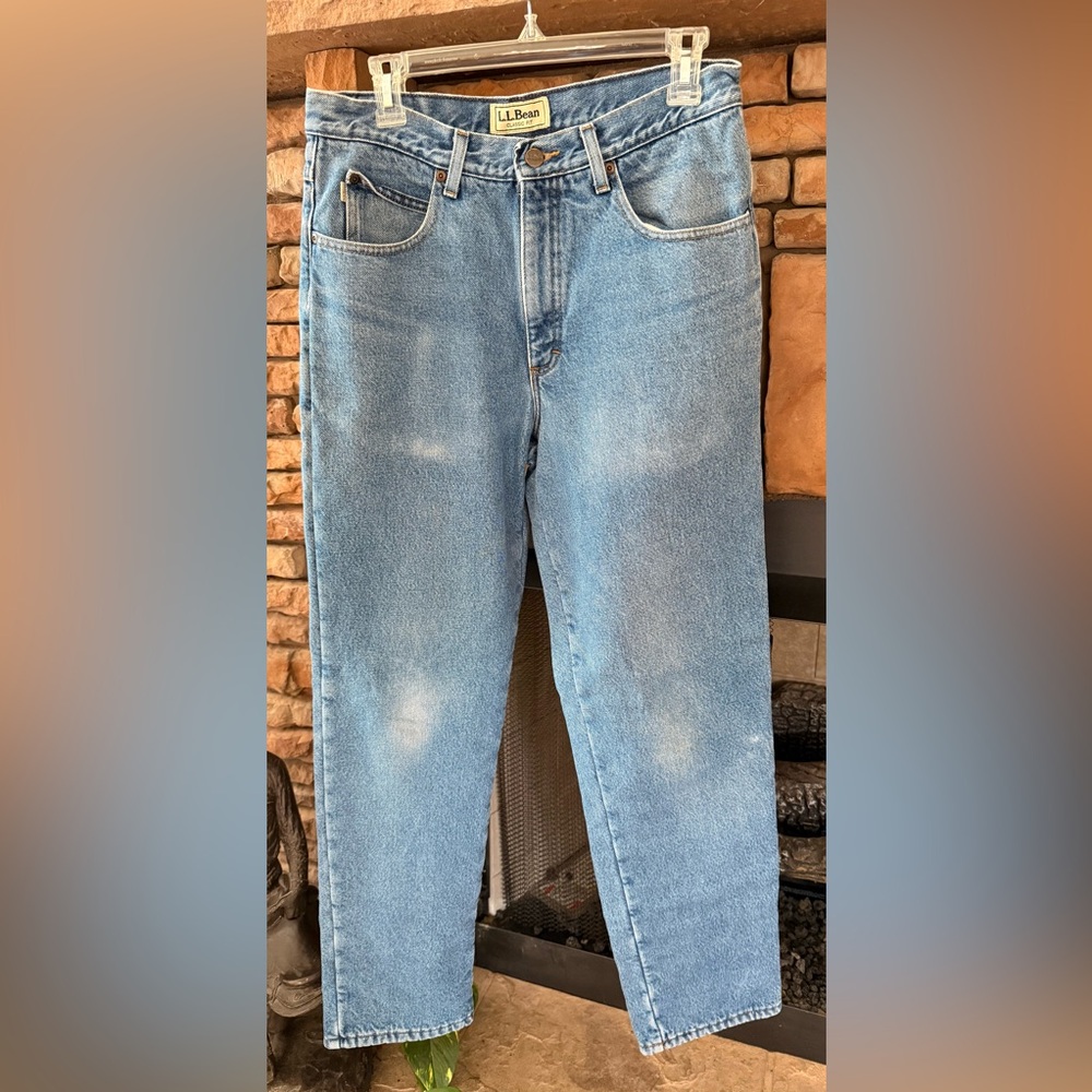 L.L. Bean Fleece Lined Men’s Jeans 32x32 Classic Fit Denim Warm Winter Workwear